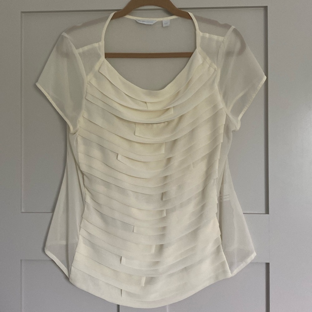 New York & Company off white blouse size large